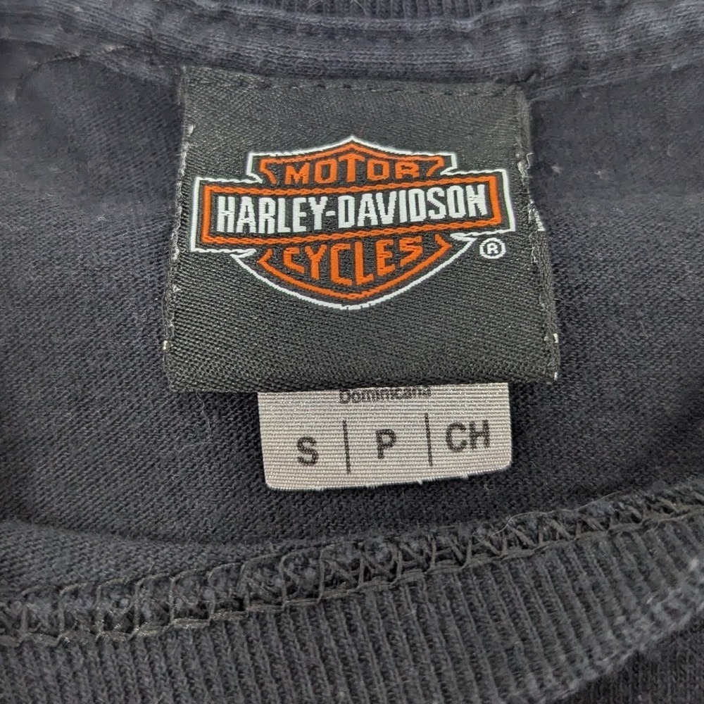 Harley-Davidson Harbor Town Manitowoc Wisconsin Skull Graphic T-Shirt Black S - Picture 2 of 13